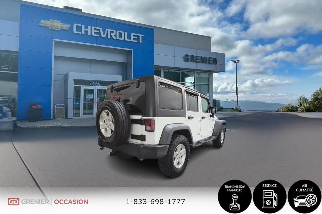 Jeep Wrangler Unlimited Sport 4WD Manuelle Toit Dure 2016 à Terrebonne, Québec - 7 - w1024h768px