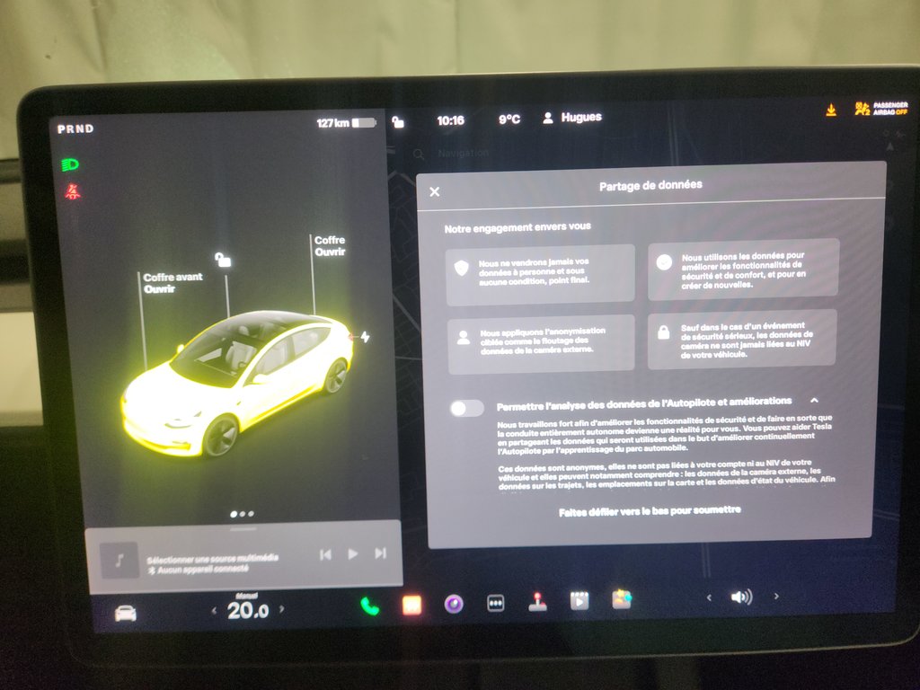 Tesla MODEL 3 Standard Range Plus Navigation Bas Kilométrage 2022 à Terrebonne, Québec - 13 - w1024h768px