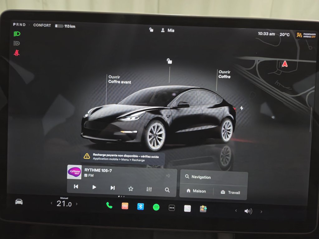 Tesla MODEL 3 Standard Range Navigation Sièges Chauffants 2022 à Terrebonne, Québec - 13 - w1024h768px