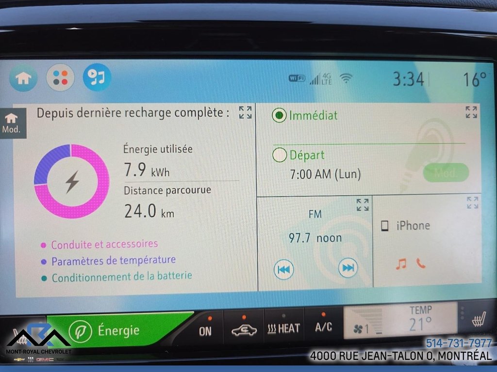 2019 Chevrolet Bolt EV Premier in Montreal, Quebec - 16 - w1024h768px