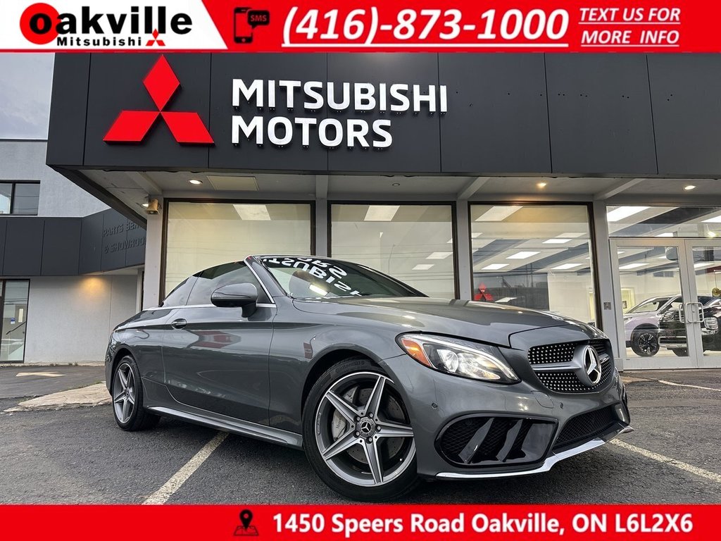 2018  C-Class C 300 4MATIC CABRIOLET   BURMESTER   BROWN LEATHER in Oakville, Ontario - 1 - w1024h768px