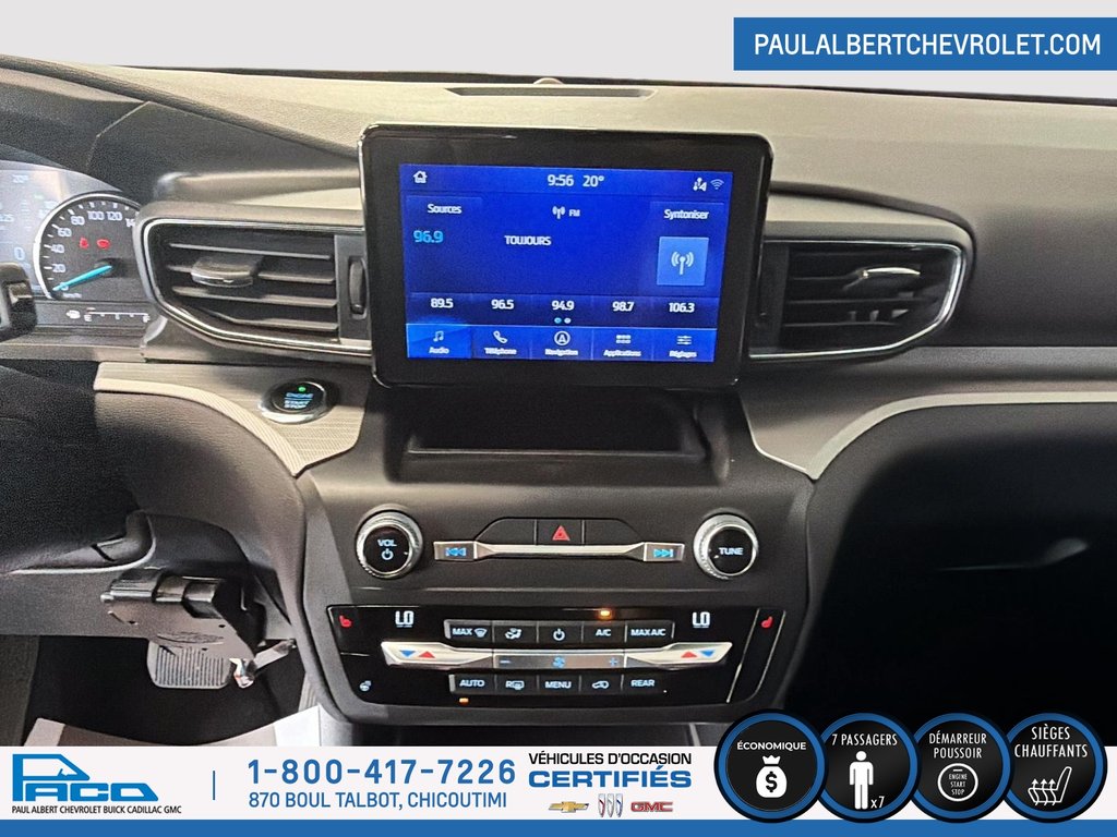 Ford EXPLORER XLT, QUATRE ROUES MOTRICES 2020 à Chicoutimi, Québec - 14 - w1024h768px