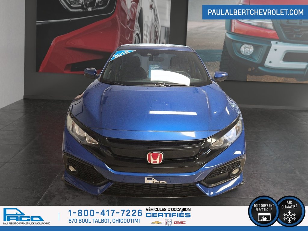 Civic Hatchback SPORT CVT W/HONDA SE 2018 à Chicoutimi, Québec - 2 - w1024h768px