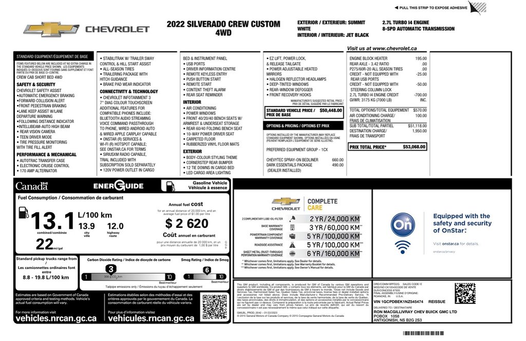 Chevrolet Silverado 1500 Custom | Cam | USB | Cruise | Warranty to 2028 2022 à Saint John, Nouveau-Brunswick - 43 - w1024h768px