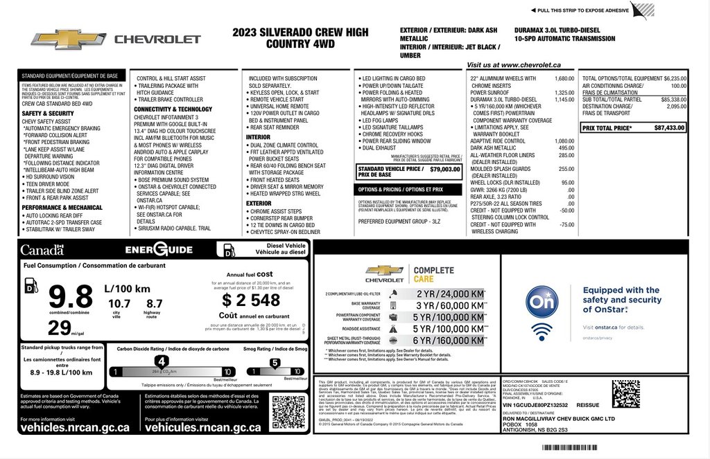 2023 Chevrolet Silverado 1500 in Antigonish, Nova Scotia - 2 - w1024h768px