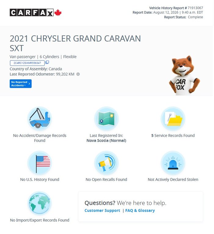 2021 Chrysler Grand Caravan SXT | Cam | USB | Htd Wheel/Seats | Bluetooth in Saint John, New Brunswick - 2 - w1024h768px