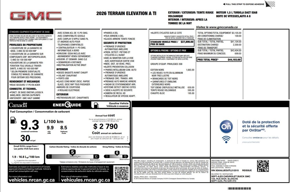2026 GMC Terrain in Antigonish, Nova Scotia - 2 - w1024h768px
