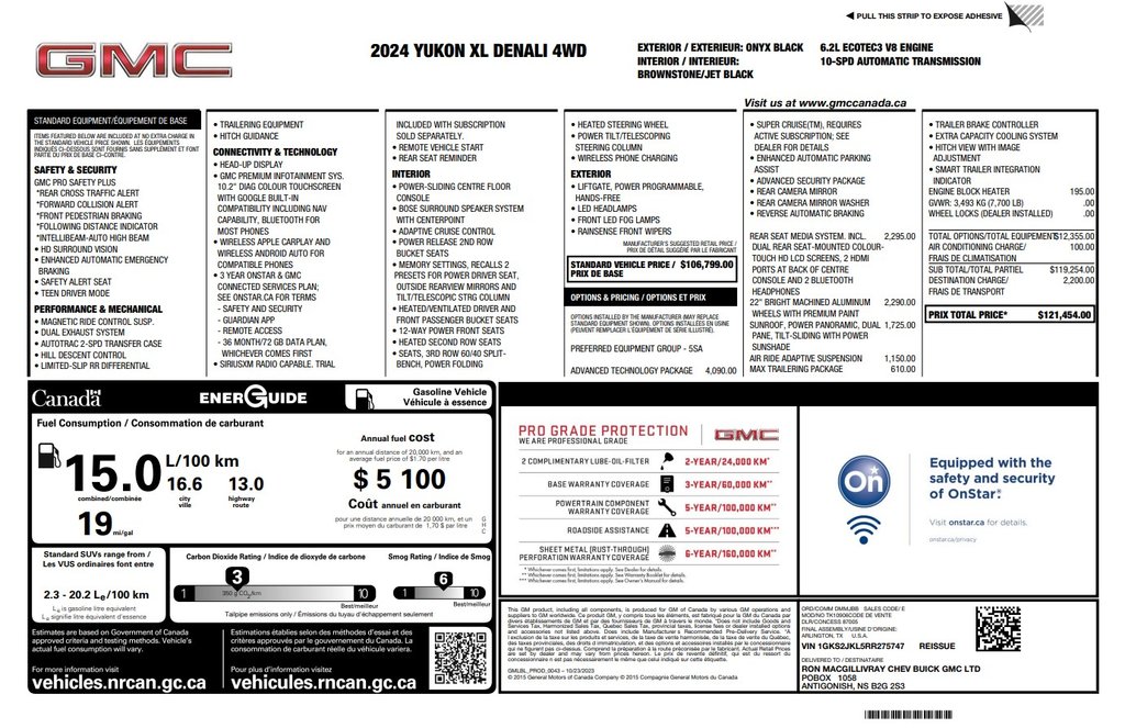 2024 GMC Yukon Denali XL AWD Leather | Pano Roof | Nav | Htd&Cooled Seats | Cam in Saint John, New Brunswick - 2 - w1024h768px