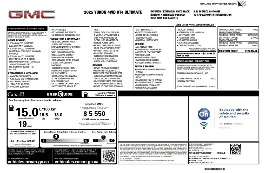 2025 GMC Yukon in Antigonish, Nova Scotia - 2 - w1024h768px