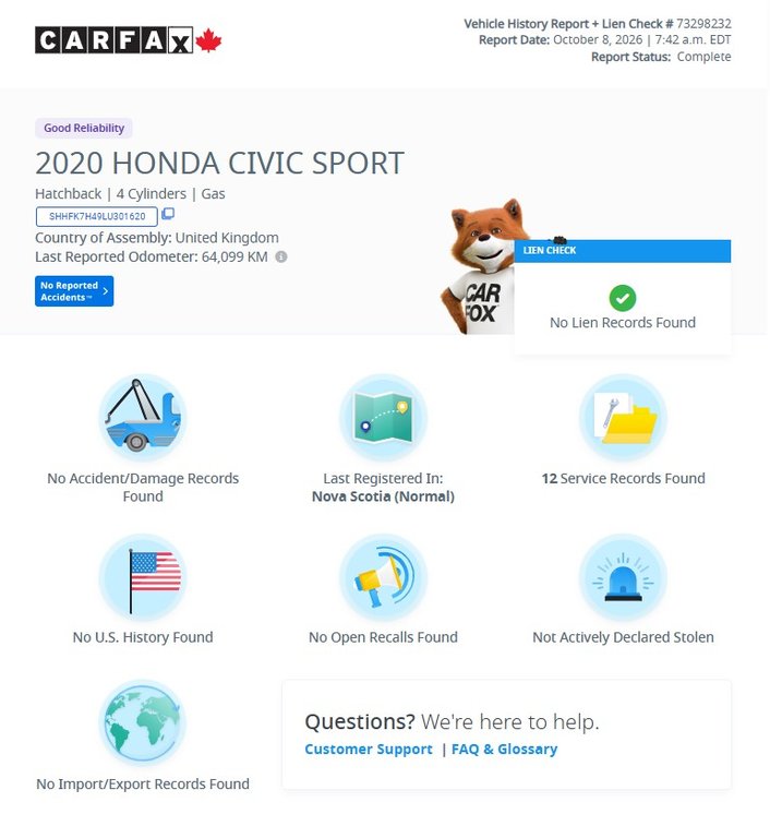 2020 Honda Civic Hatchback in Antigonish, Nova Scotia - 2 - w1024h768px