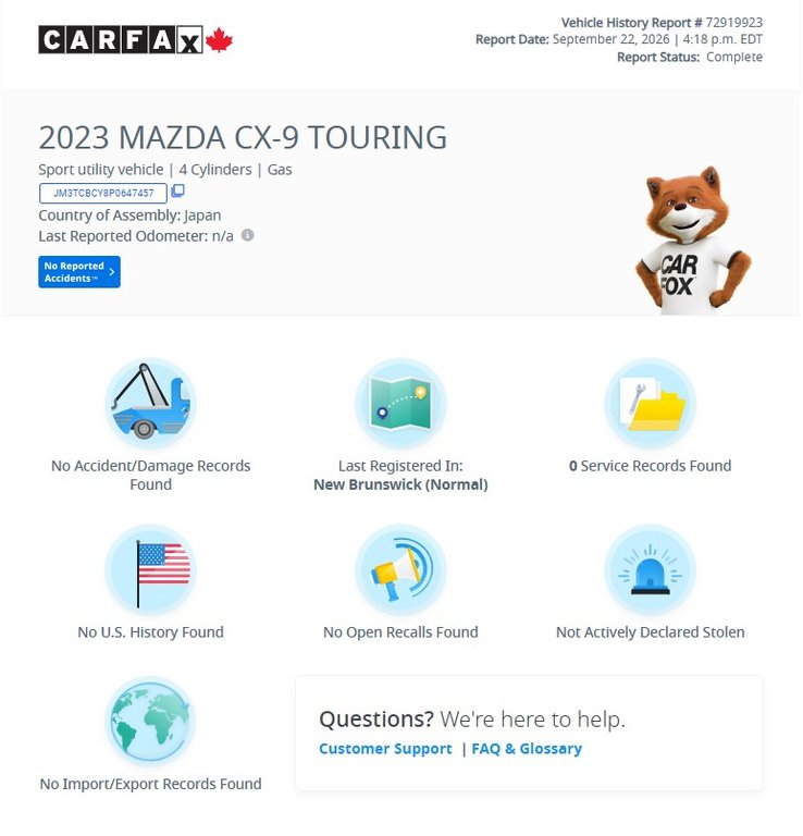 2023 Mazda CX-9 GS | Cam | USB | Bluetooth | HtdSeats in Saint John, New Brunswick - 2 - w1024h768px