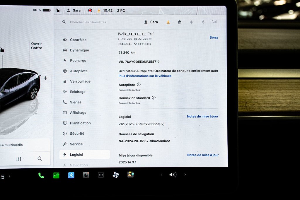 2022 Tesla Model Y LONG RANGE DUAL AWD MOTORS CUIR TOIT PANO NAV in Montréal, Quebec - 23 - w1024h768px