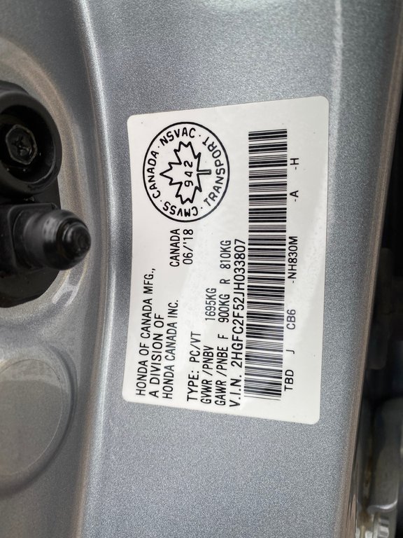 2018 Honda Civic LX | Cam | USB | HtdSeats | Bluetooth | Keyless in Hebbville, Nova Scotia - 52 - w1024h768px