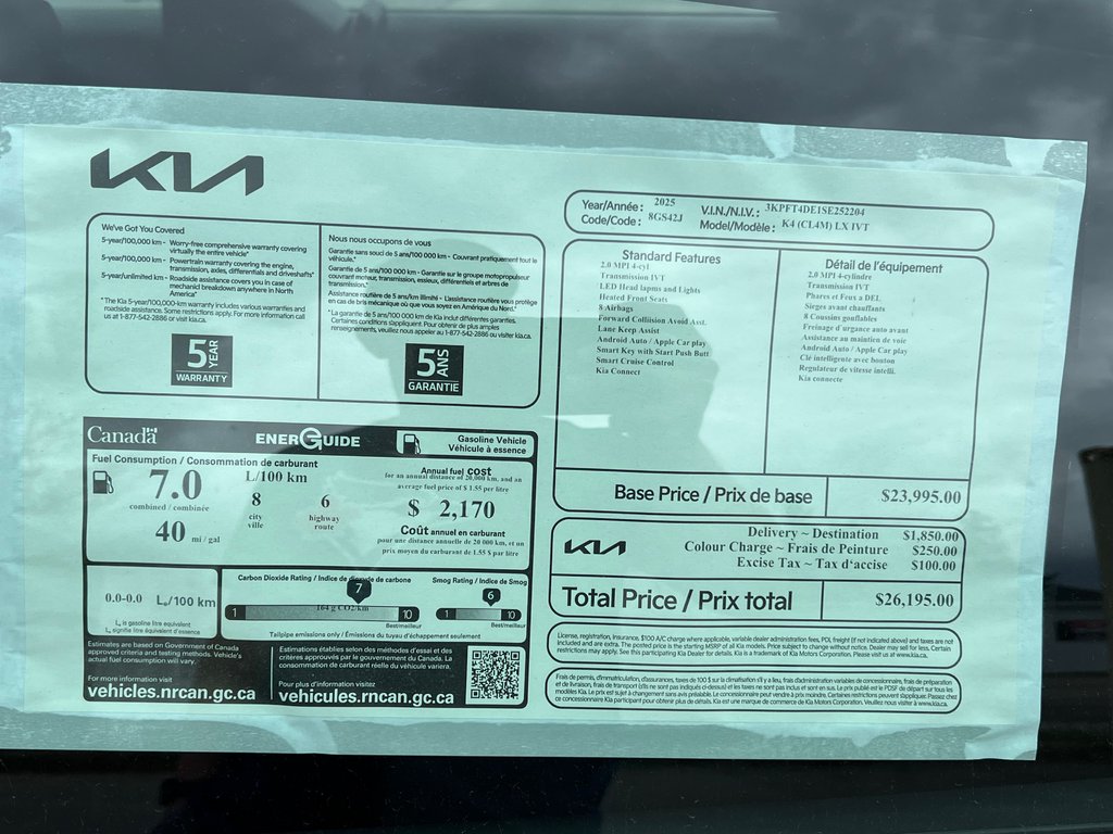 Kia K4 LX | Cam | USB | HtdSeats | Warranty to 2031 2025 à Hebbville, Nouvelle-Écosse - 16 - w1024h768px