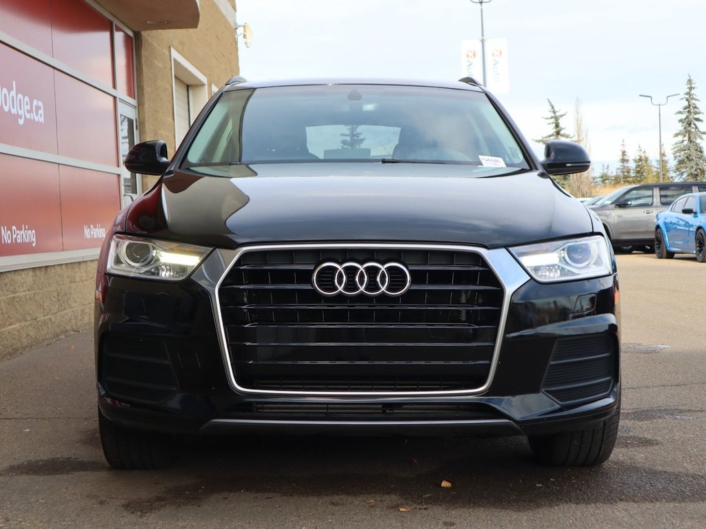 2017 Audi Q3 KOMFORT IN BLACK EQUIPPED WITH A 2.0L TURBO I4 , QUATTRO AWD , 6SPD AUTO , LEATHER HEATED SEATS , PREMIUM AUDIO , BACKUP CAM , D-1
