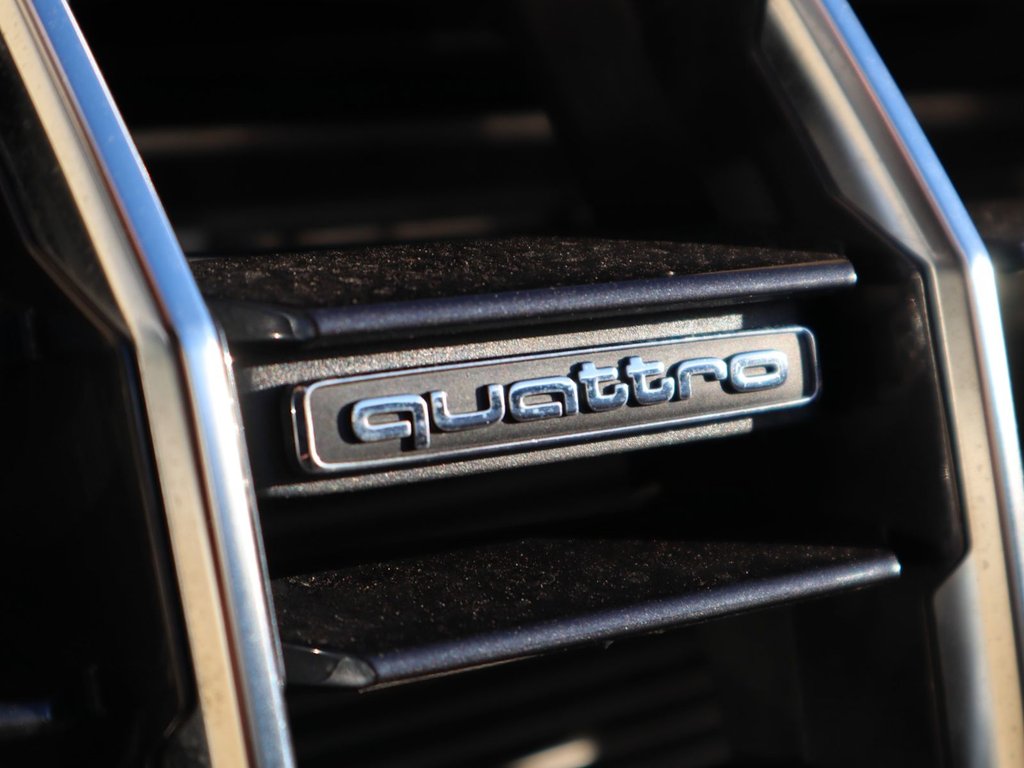 2024 Audi Q3 KOMFORT IN WHITE EQUIPPED WITH A 2.0L TURBO I4 , QUATTRO AWD , 8SPD AUTO , PANORAMIC SUNROOF , LEATHER HEATED SEATS + SW , PWR L-3