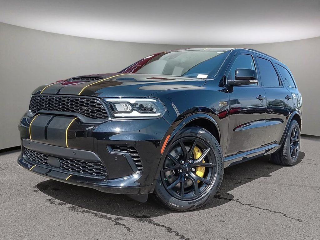 2024 Dodge Durango SRT 392 ALCHEMI IN DB BLACK EQUIPPED WITH A 6.4L SRT V8 , AWD , 8SPD AUTO , 19 SPEAKER HK AUDIO , ADV CRUISE W/LKA , SUNROOF , 2-0