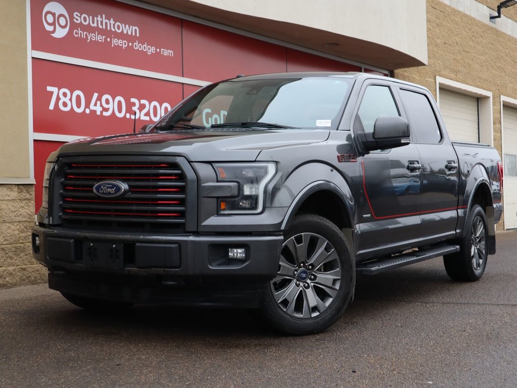 2017 Ford F-150 LARIAT IN GREY EQUIPPED WITH A 3.5L ECOBOOST V6 , 4X4 , 10SPD AUTO , AMBIENT LIGHTING , DUAL ZONE AC , REMOTE START , BACKUP CAM-0