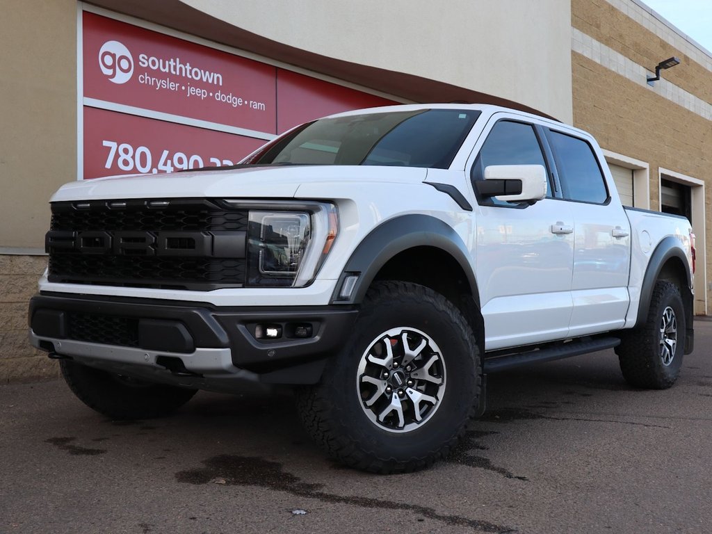 2022 Ford F-150 RAPTOR IN WHITE EQUIPPED WITH A HIGH OUTPUT 3.5L TURBO V6 , 4X4 , 10SPD AUTO , LEATHER HEATED/VENTED BUCKET SEATS , PREMIUM AUDI-0
