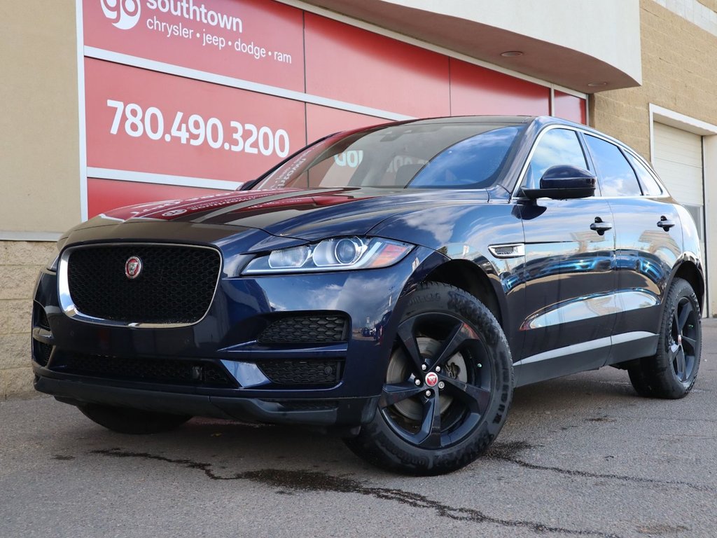 2020 Jaguar F-PACE PREMIUM IN BLACK EQUIPPED WITH A 2.0L TURBO I4 , AWD , 8SPD AUTO SYNTHETIC LEATHER HEATED SEATS + SW , PREMIUM AUDIO , NAV , BAC-0