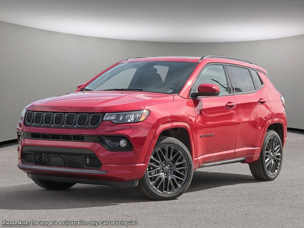 2023 Jeep Compass LIMITED, (RED)EDITION, 2.0L TURBO I4 , 4X4 , 8SPD AUTO , (RED) PACKAGE , 19 INCH RIMS , LEATHER BUCKET SEATS , HEATED SEATS + SW-0