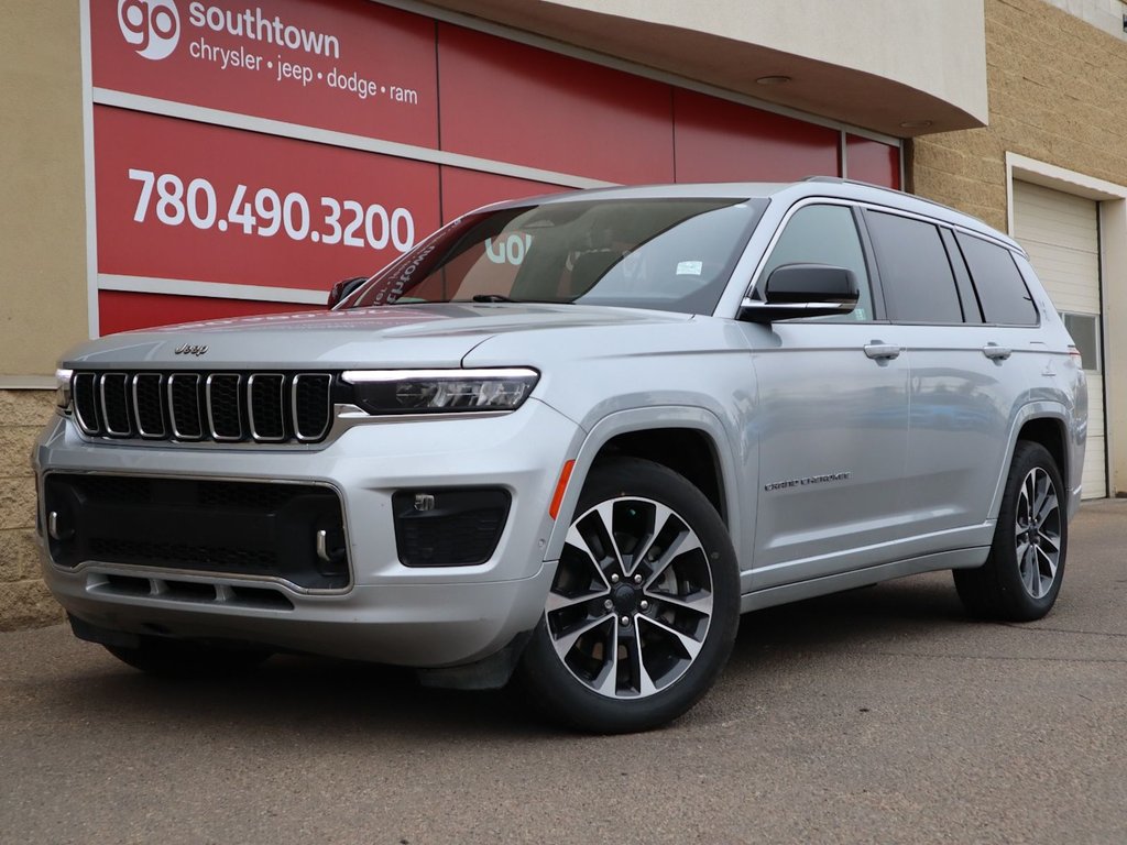 2022 Jeep Grand Cherokee L OVERLAND IN SILVER ZYNITH EQUIPPED WITH A 5.7L HEMI V8 , 4X4 , 8SPD TF AUTO , 10.1INCH W/NAV , 19 SPEAKER MCINTOSH AUDIO , LUXUR-0