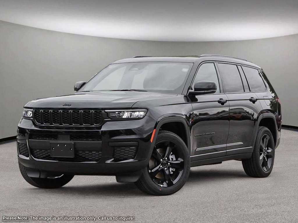 2024 Jeep Grand Cherokee L ALTITUDE IN DIAMOND BLACK EQUIPPED WITH A 3.6L V6 , 4X4 , 8SPD TF AUTO , SUNROOF , LEATHERETTE HEATED SEATS + SW , 20INCH RIMS ,-0
