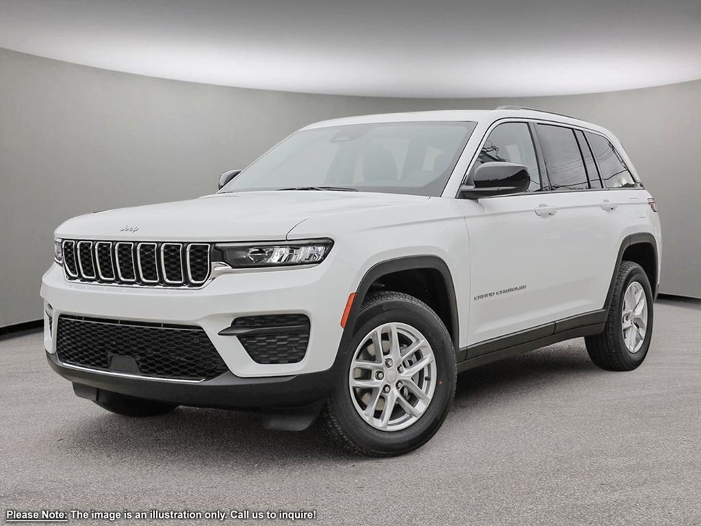 2024 Jeep Grand Cherokee LAREDO IN BRIGHT WHITE EQUIPPED WITH A 3.6L V6 , 4X4 , 8SPD TF AUTO , 18INCH RIMS , HEATED SEATS + SW , DIGITAL DASH , ADV CRUIS-0