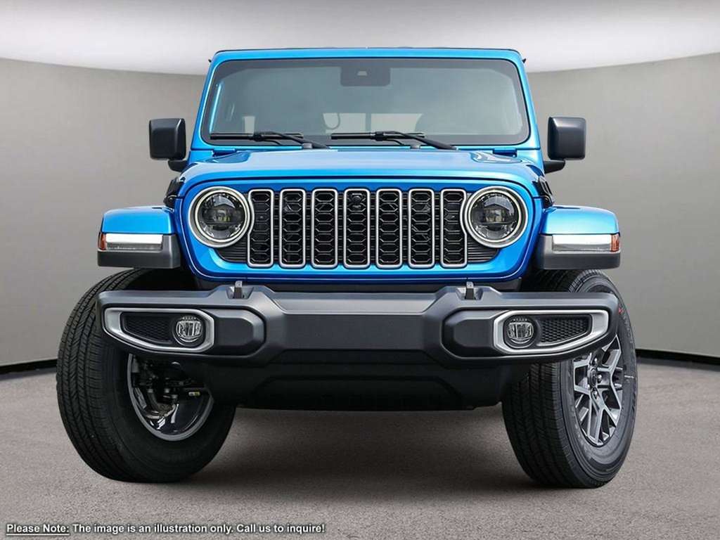 2024 Jeep Wrangler SAHARA IN HYDRO BLUE EQUIPPED WITH A 3.6L V6 , 4X4 , 8SPD TF AUTO , 4X4 , MCKINLEY LEATHER SEATS , SAFETY GROUP , 18INCH RIMS ,-1