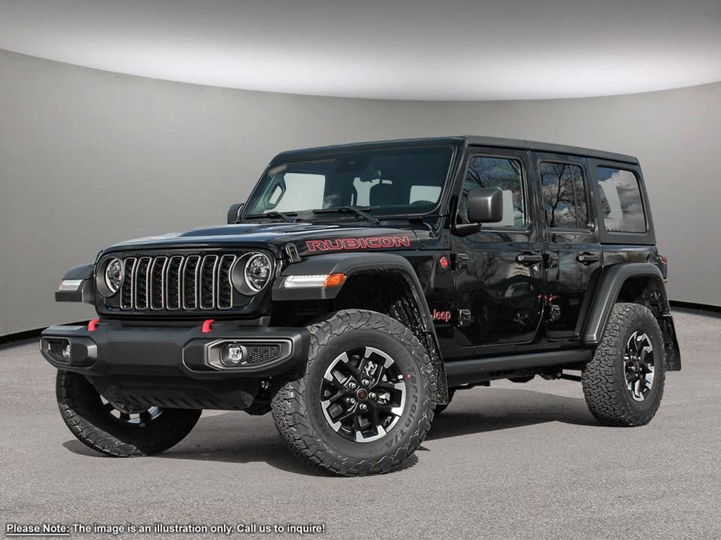 2024 Jeep Wrangler RUBICON IN BLACK EQUIPPED WITH A 3.6L V6 , 4X4 , 8SPD TF AUTO , HARDTOP , CONVENIENCE GROUP , 35INCH TIRE PCKG , 8SPEAKER AUDIO-0