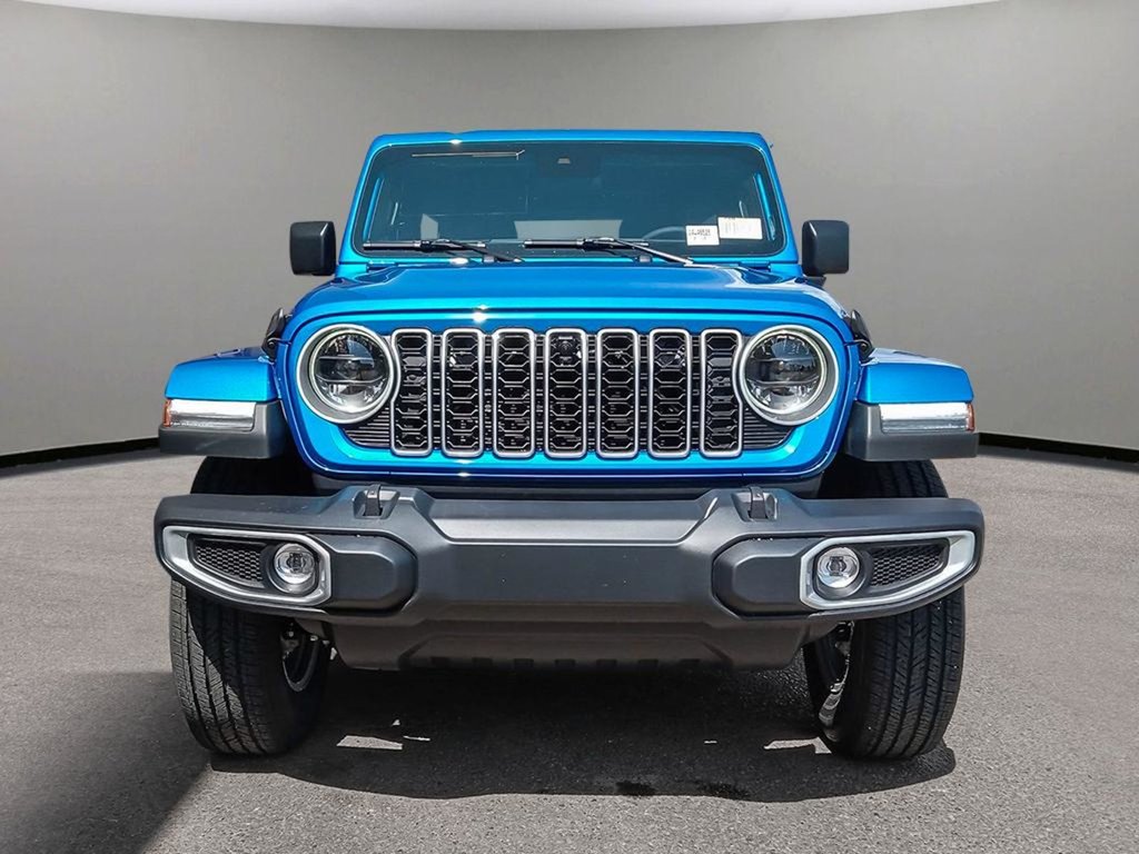 2024 Jeep Wrangler SAHARA IN HYDRO BLUE PEARL EQUIPPED WITH A 3.6L V6 , 4X4 , 8SPD TF AUTO , HARDTOP , SIDE STEPS , SAFETY GROUP , TECH GROUP , NAV-1