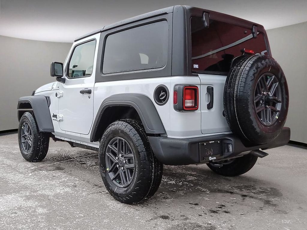2025 Jeep Wrangler SPORT S IN BRIGHT WHITE EQUIPPED WITH A 2.0L TURBO I4 , 4X4 , 8SPD TF AUTO , HARDTOP , CONVENIENCE GROUP , HEATED SEATS + SW , D-3
