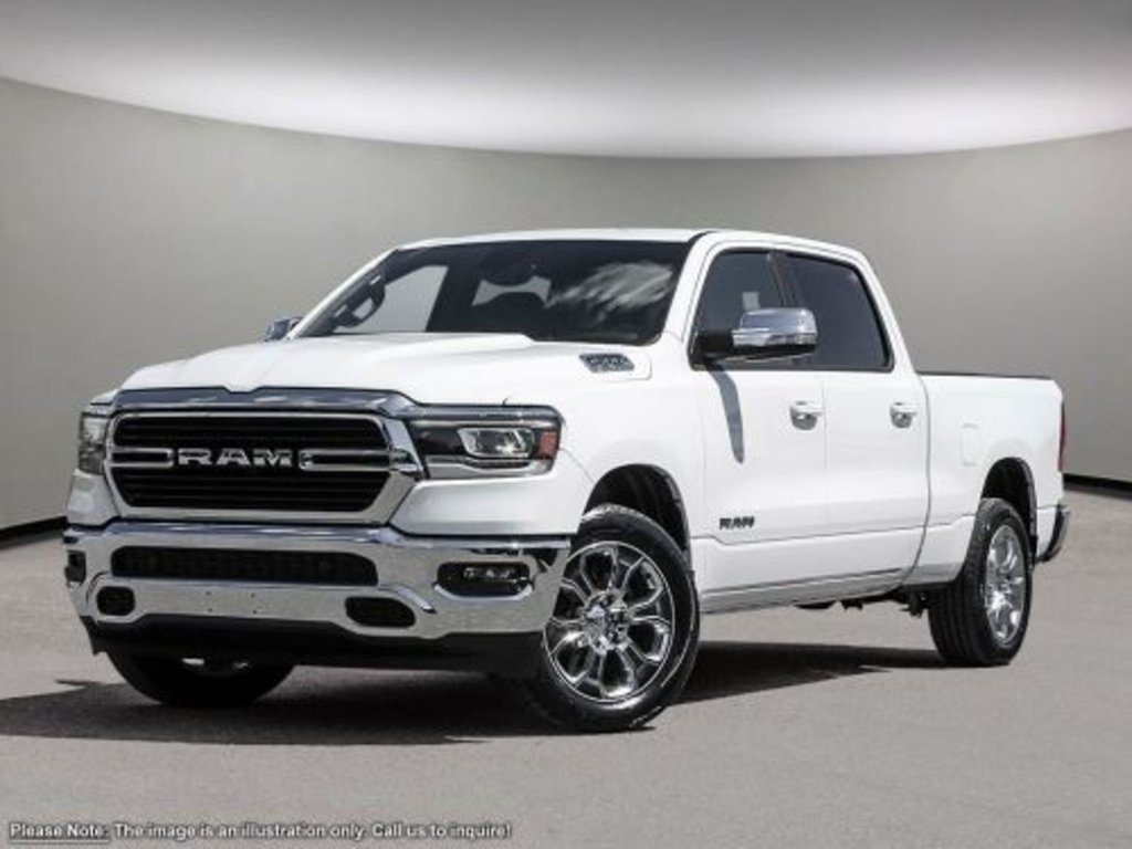 2023 Ram 1500 BIG HORN IN BRIGHT WHITE EQUIPPED WITH A 5.7L HEMI V8 W/ETORQUE , 4X4 , 8SPD AUTO , 8.4INCH TOUCHSCREEN W/NAV , BIG HORN LVL 1 ,-0
