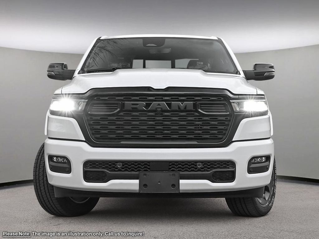 2025 Ram 1500 BIG HORN NIGHT EDITION IN BRIGHT WHITE EQUIPPED WITH A 3.0L HURRICANE TWIN TUBRO I6 , 4X4 , 8SPD AUTO , PANORAMIC SUNROOF , TONN-1
