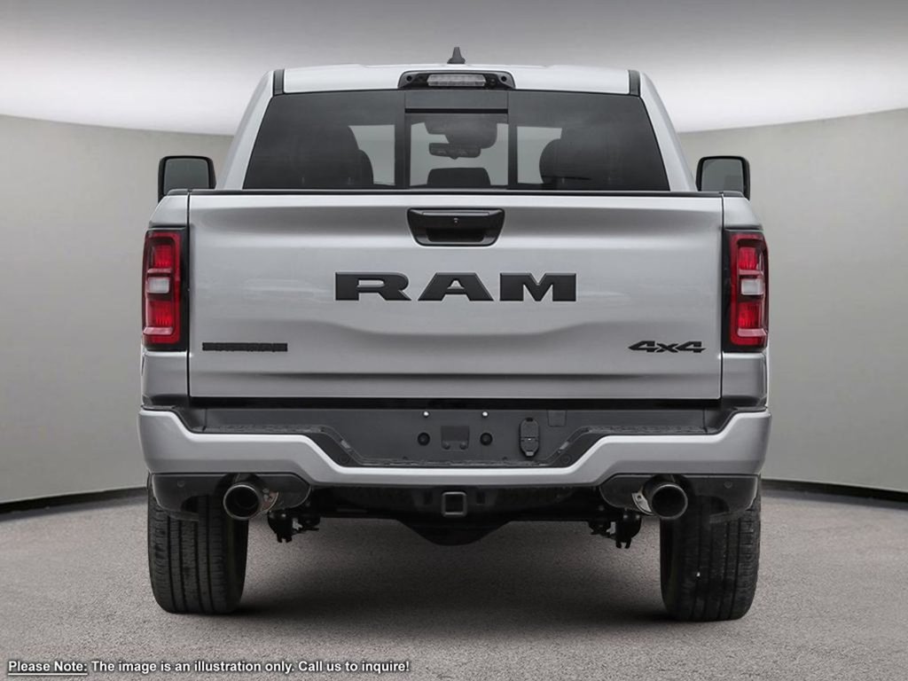 2025 Ram 1500 BIG HORN NIGHT EDITION IN BILLET SILVER EQUIPPED WITH A 3.0L TWIN TURBO HURRICANE I6 , 8SPD AUTO , 4X4 , TONNEAU COVER , 3.92 RE-4