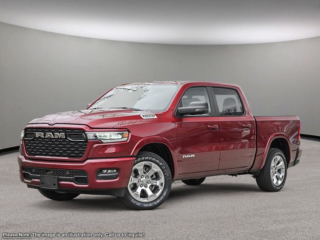 2025 Ram 1500 BIG HORN SPORT IN RED PEARL EQUIPPED WITH A 3.0L TRIN TURBO HURRICANE I6 , 4X4 , 8SPD AUTO , 125L TANK , TRAILER BRAKE CONTROL ,-0