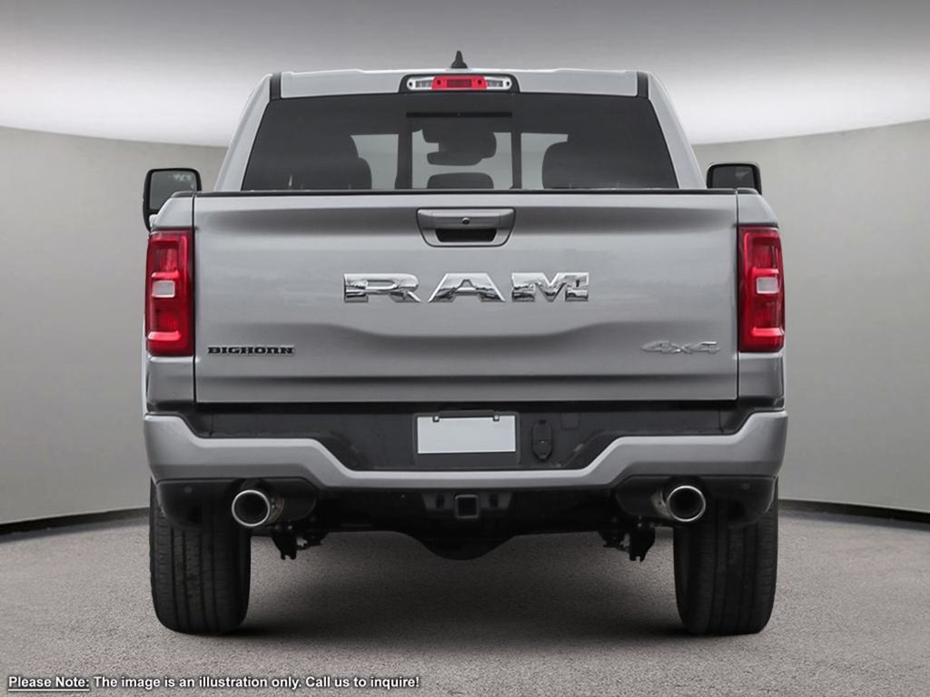 2025 Ram 1500 BIG HORN SPORT IN BILLET SILVER EQUIPPED WITH A 3.0L TWIN TURBO I6 , 4X4 , 8SPD AUTO , TRAILER BRAKE CONTROL , 20INCH RIMS , SPO-4