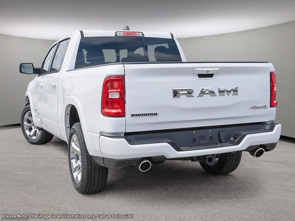 2025 Ram 1500 BIG HORN IN BRIGHT WHITE EQUIPPED WITH A 3.6L V6 W/ETORQUE , 4X4 , 8SPD AUTO , TRAILER BRAKE CONTROL , 20INCH RIMS , BIG HORN LV-3