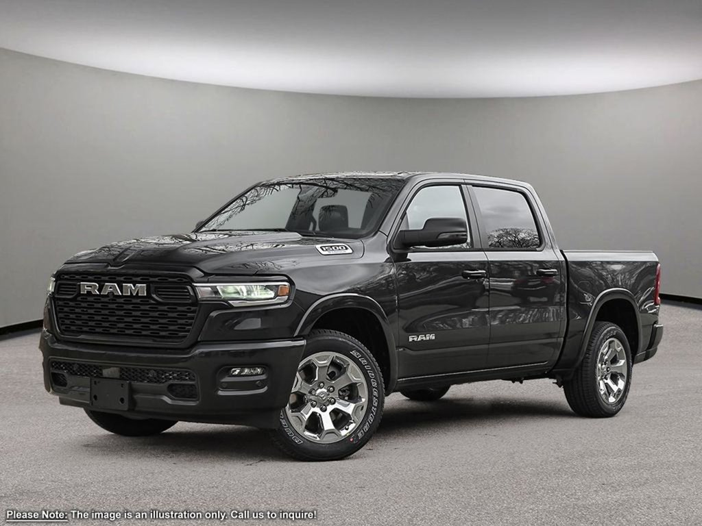 2025 Ram 1500 BIG HORN SPORT IN DIAMOND BLACK EQUIPPED WITH A 3.0L TWIN TURBO , 4X4 , 8SPD AUTO , PANORAMIC SUNROOF , 125L TANK , BIG HORN LVL-0