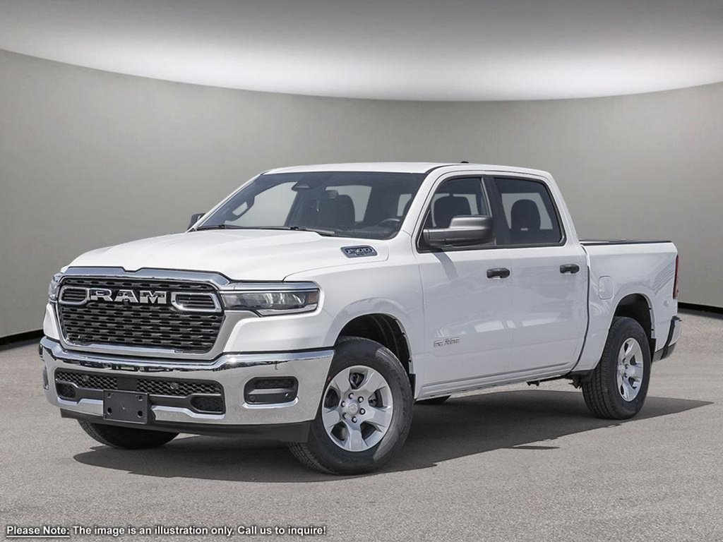 2025 Ram 1500 SXT TRADESMAN IN BRIGHT WHITE EQUIPPED WITH A 3.6L V6 W/ETORQUE , 4X4 , 8SPD AUTO , TRADESMAN LVL 1 , SXT APPEARANCE GROUP , BAC-0