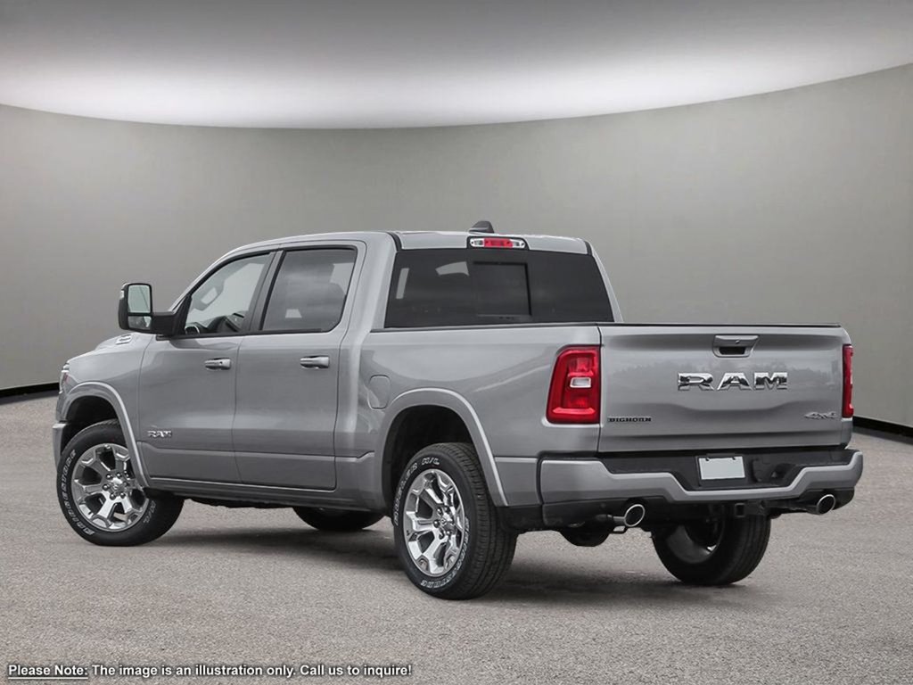 2025 Ram 1500 BIG HORN SPORT IN BILLET SILVER EQUIPPED WITH A 3.0L TWIN TURBO I6 , 4X4 , 8SPD AUTO , 125L TANK , BIG HORN LVL 1 , PROTECTION G-3