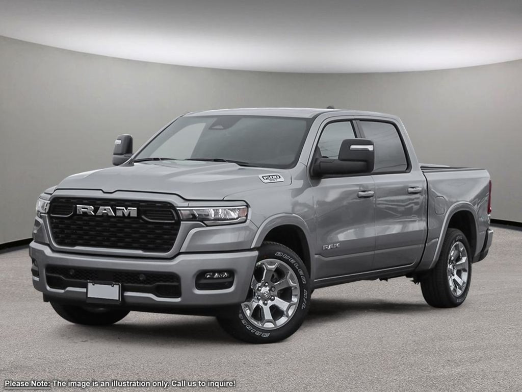 2025 Ram 1500 BIG HORN SPORT IN BILLET SILVER EQUIPPED WITH A 3.0L TWIN TURBO I6 , 4X4 , 8SPD AUTO , 125L TANK , BIG HORN LVL 1 , PROTECTION G-0