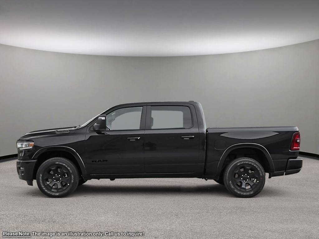 2025 Ram 1500 BIG HORN NIGHT EDITION IN DIAMOND BLACK EQUIPPED WITH A 3.6L V6 W/ETORQUE , 4X4 , 8SPD AUTO , TECH GROUP , BED UTILITY , BIG HOR-2