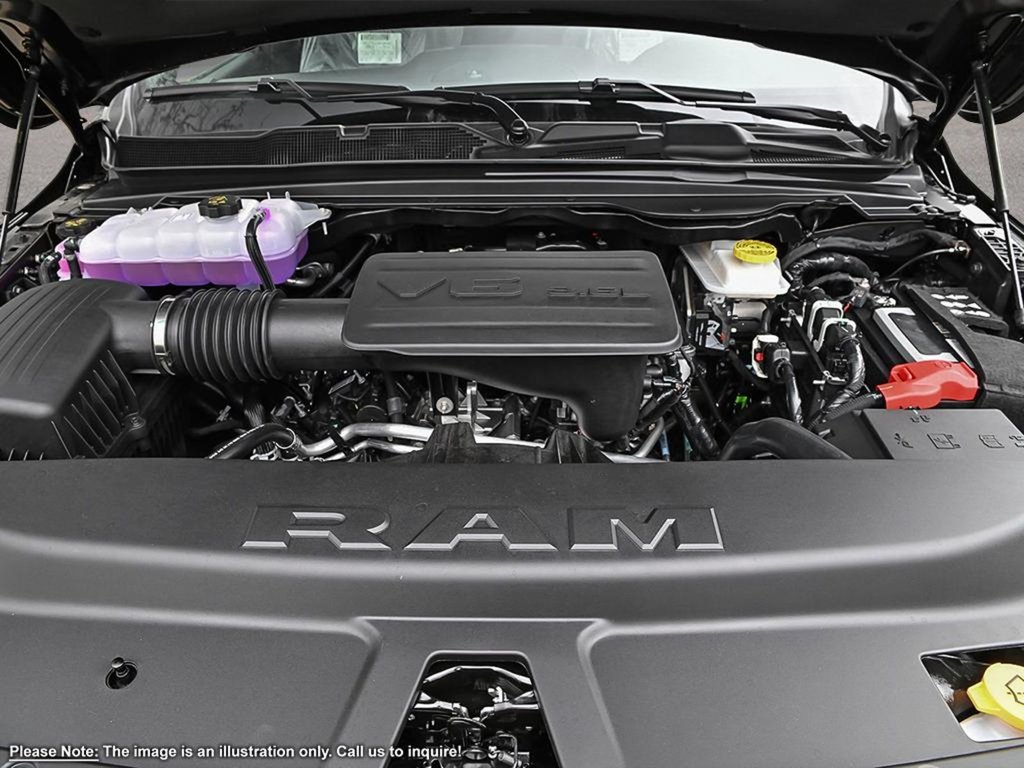 2025 Ram 1500 BIG HORN SPORT IN DIAMOND BLACK EQUIPPED WITH A 3.0L TWIN TURBO I6 , 4X4 , 8SPD AUTO , TONNEAU COVER , BIG HORN LVL 1 , TRAILER-5