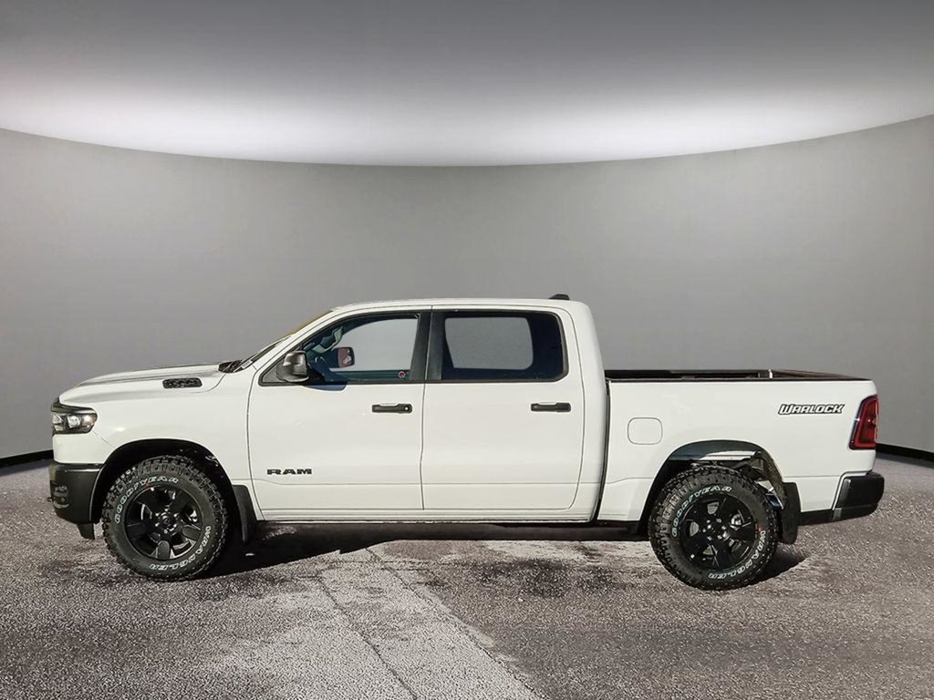 2025 Ram 1500 WARLOCK IN BRIGHT WHITE EQUIPPED WITH A 3.0L TWIN TURBO HURRICANE I6 , 4X4 , 8SPD AUTO , E-LOCKER REAR AXLE , BACKUP CAM , PERF-2