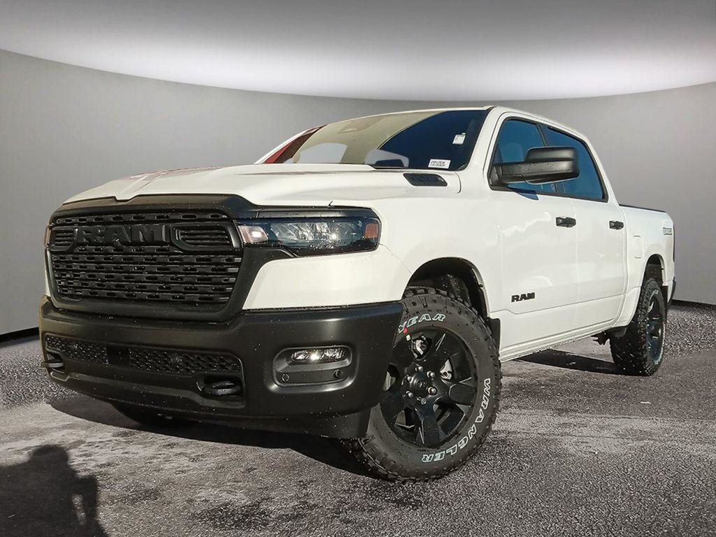 2025 Ram 1500 WARLOCK IN BRIGHT WHITE EQUIPPED WITH A 3.0L TWIN TURBO HURRICANE I6 , 4X4 , 8SPD AUTO , E-LOCKER REAR AXLE , BACKUP CAM , PERF-0