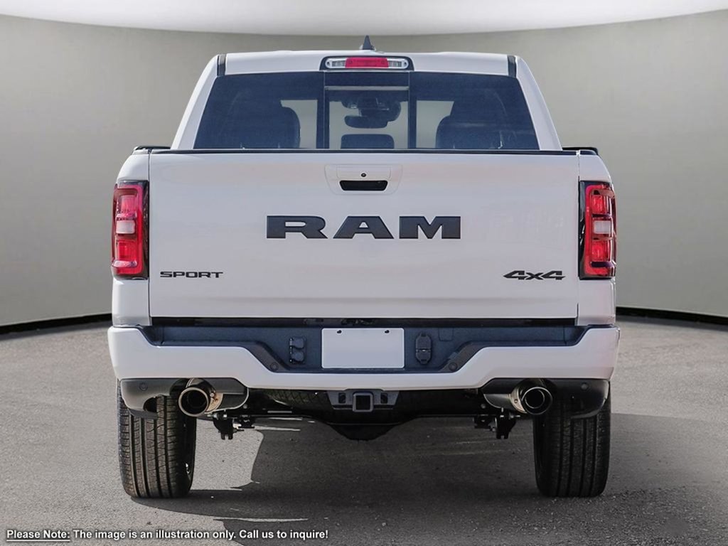2025 Ram 1500 SPORT NIGHT EDITION IN BRIGHT WHITE EQUIPPED WITH A 3.0L TWIN TURBO I6 , 4X4 , 8SPD AUTO , SPORT LVL 1 , PANORAMIC SUNROOF , DUA-4