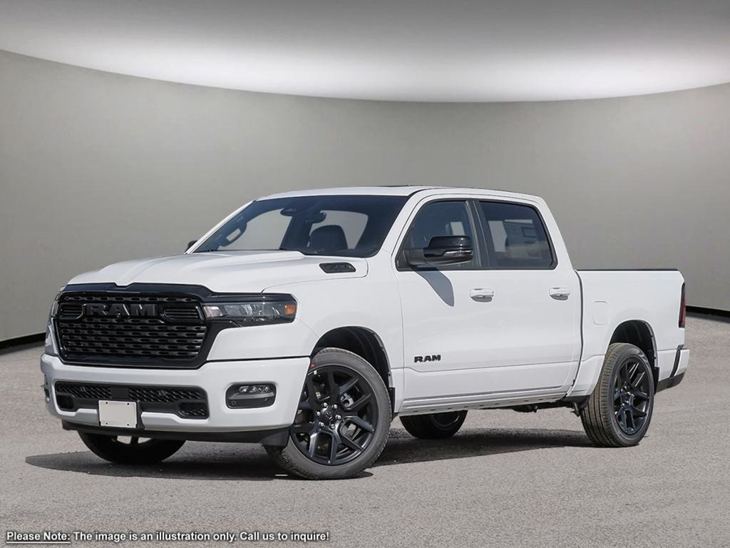 2025 Ram 1500 SPORT NIGHT EDITION IN BRIGHT WHITE EQUIPPED WITH A 3.0L TWIN TURBO I6 , 4X4 , 8SPD AUTO , SPORT LVL 1 , PANORAMIC SUNROOF , DUA-0