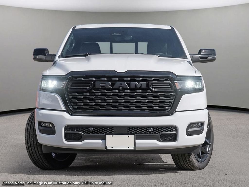2025 Ram 1500 SPORT NIGHT EDITION IN BRIGHT WHITE EQUIPPED WITH A 3.0L TWIN TURBO I6 , 4X4 , 8SPD AUTO , SPORT LVL 1 , PANORAMIC SUNROOF , DUA-1