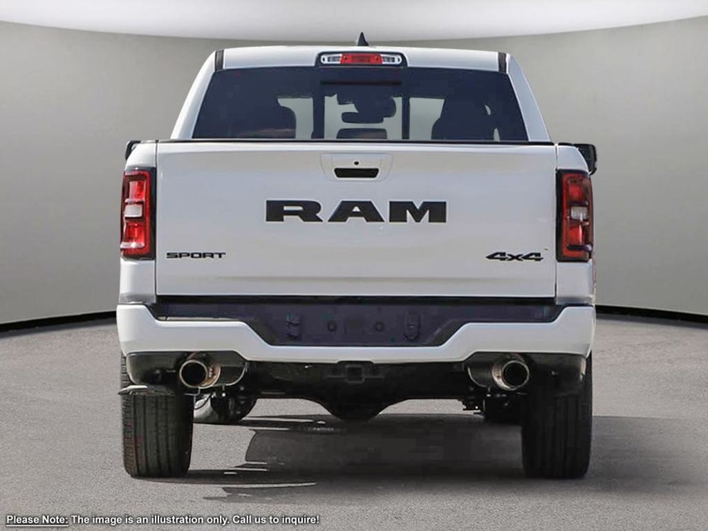 2025 Ram 1500 SPORT NIGHT EDITION IN BRIGHT WHITE EQUIPPED WITH A 3.0L TWIN TURBO I6 , 4X4 , 8SPD AUTO , PANO SUNROOF , SPORT HOOD , SPORT LVL-4